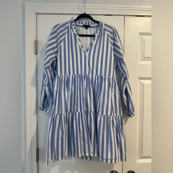 J. Crew Blue and White dress - Picture 1 of 2